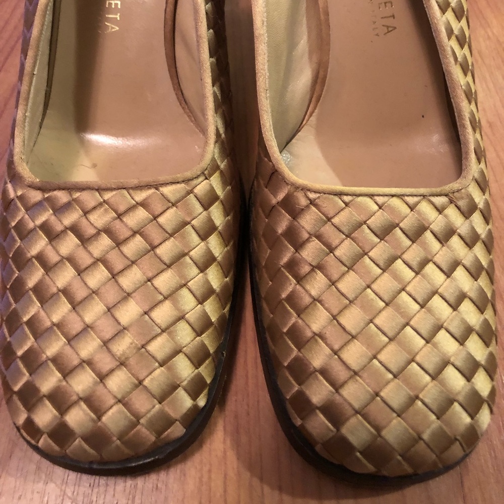 Bottega Veneta silk woven women’s heel sz 8 shoes - Picture 3 of 4